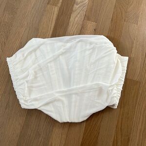 White revolve bustier top